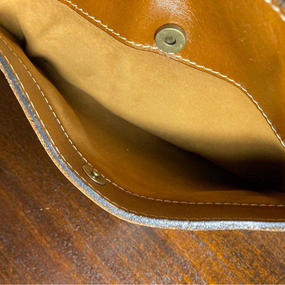 Vintage Patricia Nash Tan Leather Crossbody ShoulderBag Y2K - Picture 8 of 11